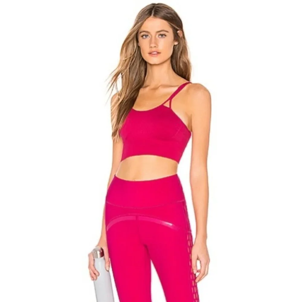 New Adidas by Stella McCartney Seamless Sports Bra In Bold Pink NWT Small